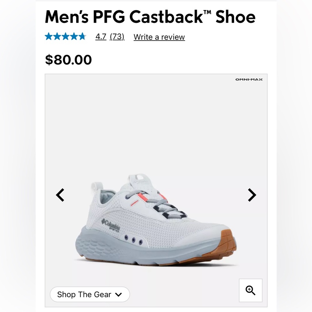 Columbia Men's PFG Castback Shoe - White and Gray